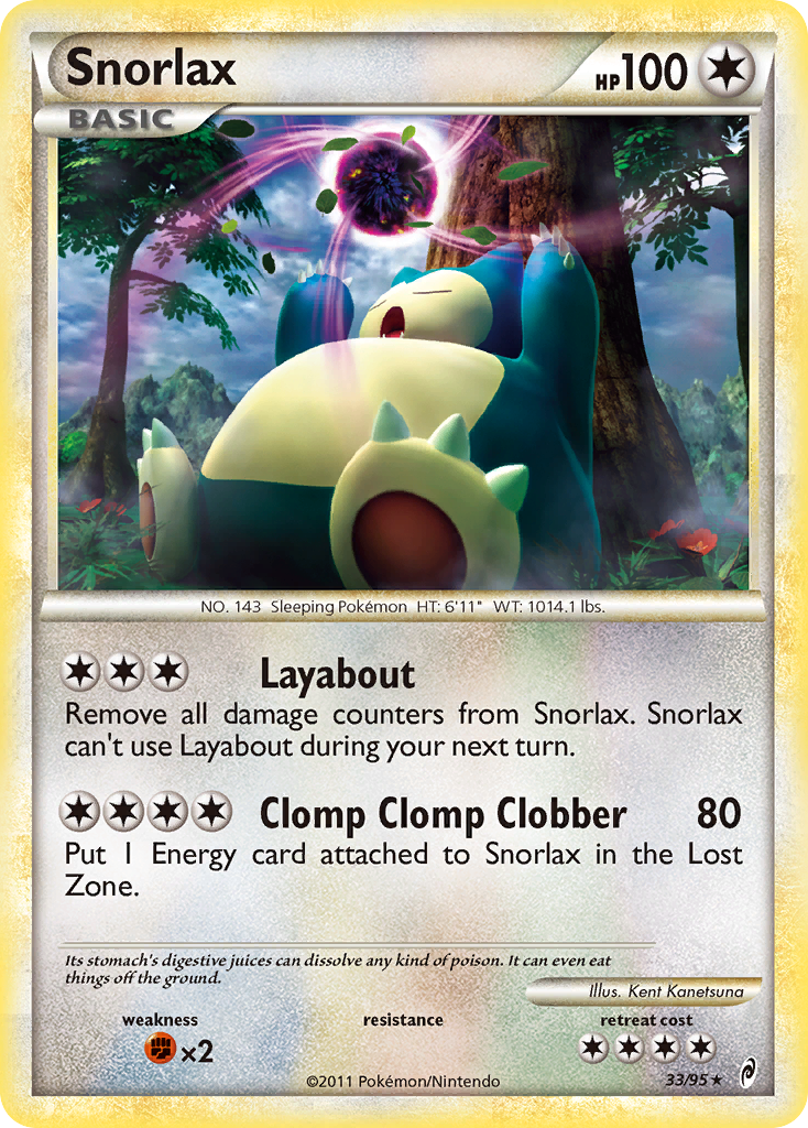 Snorlax (33/95) [HeartGold & SoulSilver: Call of Legends] | Jomio and Rueliete's Cards and Comics