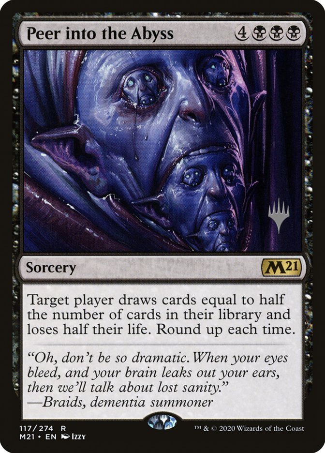 Peer into the Abyss (Promo Pack) [Core Set 2021 Promos] | Jomio and Rueliete's Cards and Comics