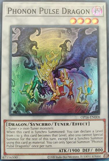 Phonon Pulse Dragon [OP16-EN008] Super Rare | Jomio and Rueliete's Cards and Comics