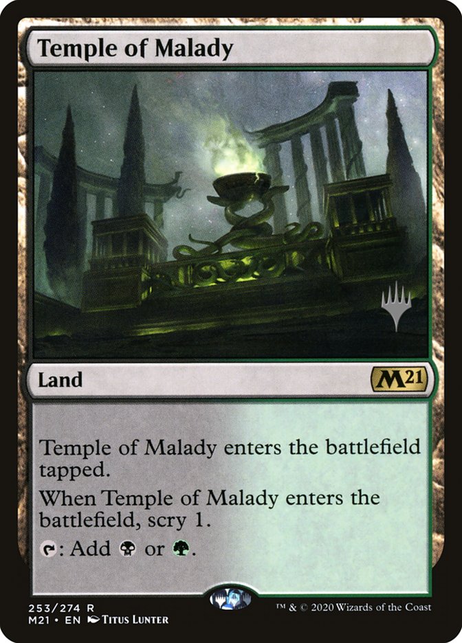 Temple of Malady (Promo Pack) [Core Set 2021 Promos] | Jomio and Rueliete's Cards and Comics