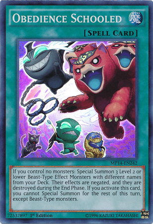 Obedience Schooled [MP14-EN242] Super Rare | Jomio and Rueliete's Cards and Comics