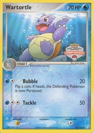 Wartortle (42/100) (States Championship Promo) [EX: Crystal Guardians] | Jomio and Rueliete's Cards and Comics