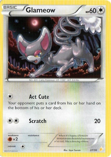 Glameow (27/30) [XY: Trainer Kit 3 - Pikachu Libre] | Jomio and Rueliete's Cards and Comics
