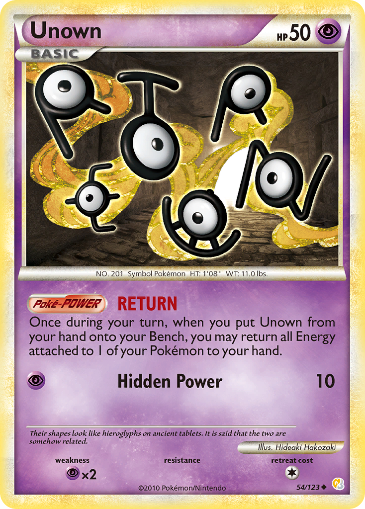 Unown (54/123) [HeartGold & SoulSilver: Base Set] | Jomio and Rueliete's Cards and Comics