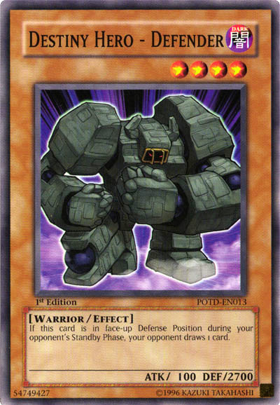 Destiny Hero - Defender [POTD-EN013] Common | Jomio and Rueliete's Cards and Comics