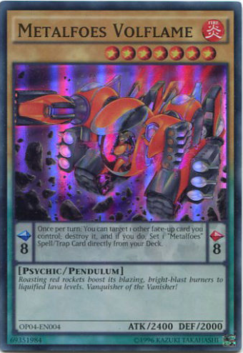 Metalfoes Volflame [OP04-EN004] Super Rare | Jomio and Rueliete's Cards and Comics