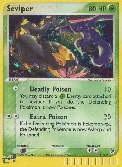 Seviper (11/100) [EX: Sandstorm] | Jomio and Rueliete's Cards and Comics