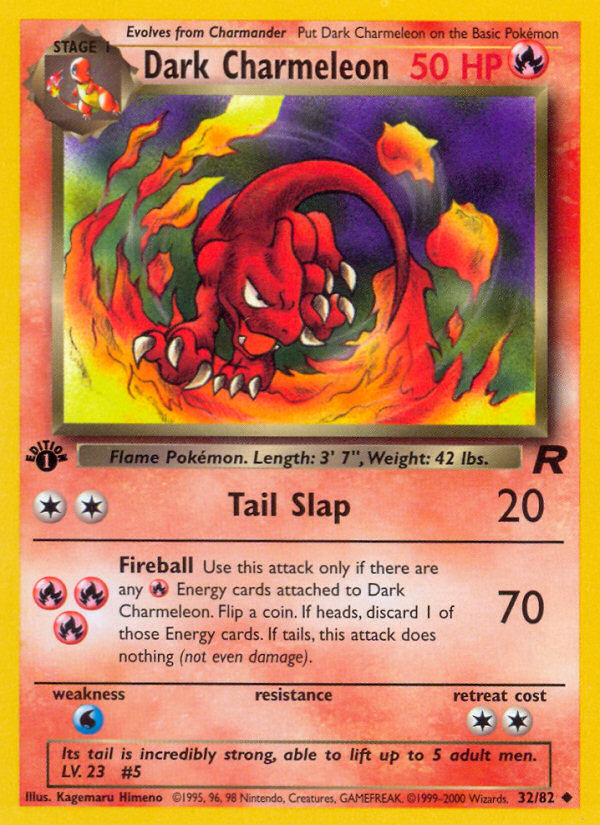 Dark Charmeleon (32/82) [Team Rocket 1st Edition] | Jomio and Rueliete's Cards and Comics