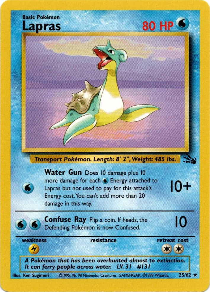 Lapras (25/62) [Fossil Unlimited] | Jomio and Rueliete's Cards and Comics