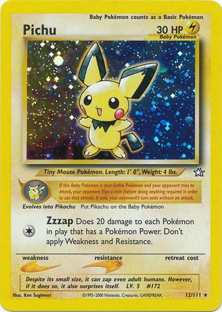 Pichu (12/111) [Neo Genesis Unlimited] | Jomio and Rueliete's Cards and Comics