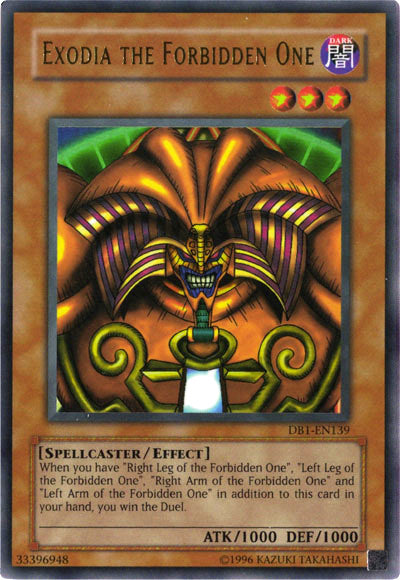 Exodia the Forbidden One [DB1-EN139] Ultra Rare | Jomio and Rueliete's Cards and Comics