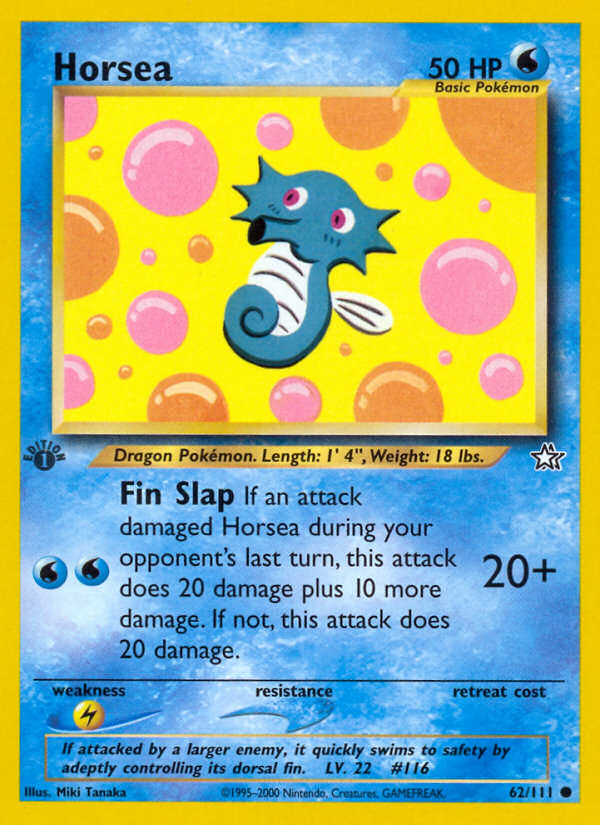 Horsea (62/111) [Neo Genesis 1st Edition] | Jomio and Rueliete's Cards and Comics