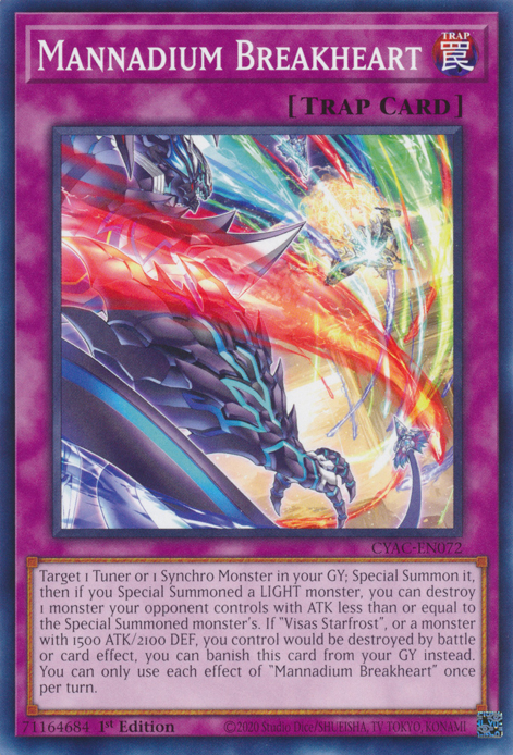 Mannadium Breakheart [CYAC-EN072] Common | Jomio and Rueliete's Cards and Comics