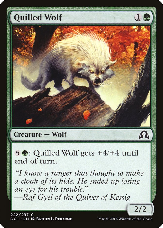 Quilled Wolf [Shadows over Innistrad] | Jomio and Rueliete's Cards and Comics