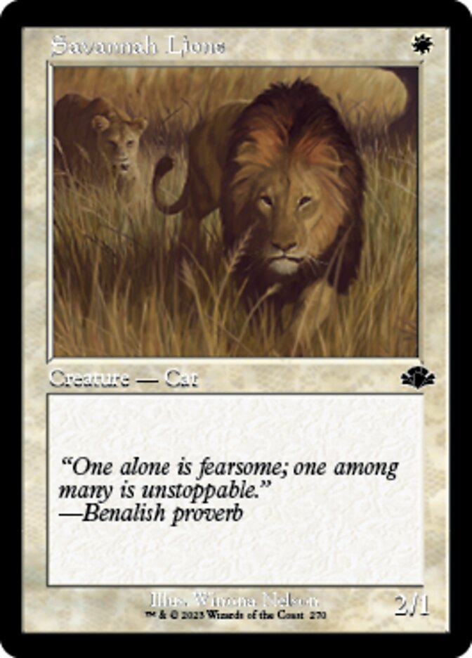 Savannah Lions (Retro) [Dominaria Remastered] | Jomio and Rueliete's Cards and Comics