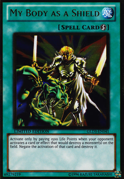 My Body as a Shield [GLD3-EN041] Gold Rare | Jomio and Rueliete's Cards and Comics