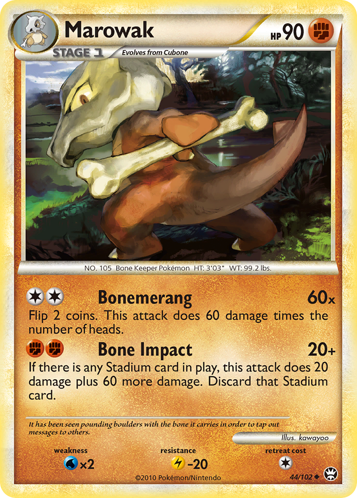 Marowak (44/102) [HeartGold & SoulSilver: Triumphant] | Jomio and Rueliete's Cards and Comics