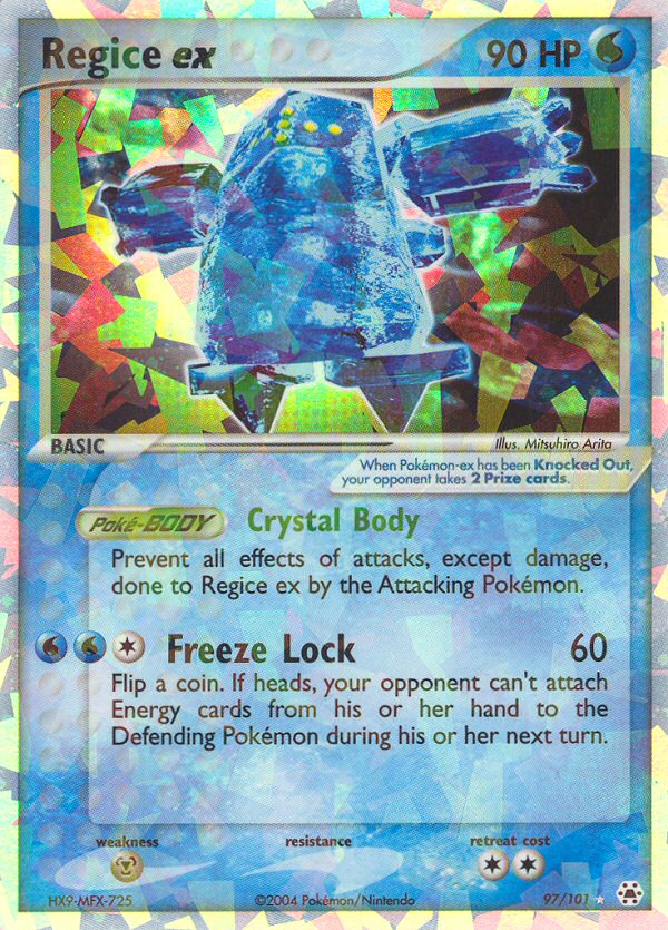 Regice ex (97/101) [EX: Hidden Legends] | Jomio and Rueliete's Cards and Comics