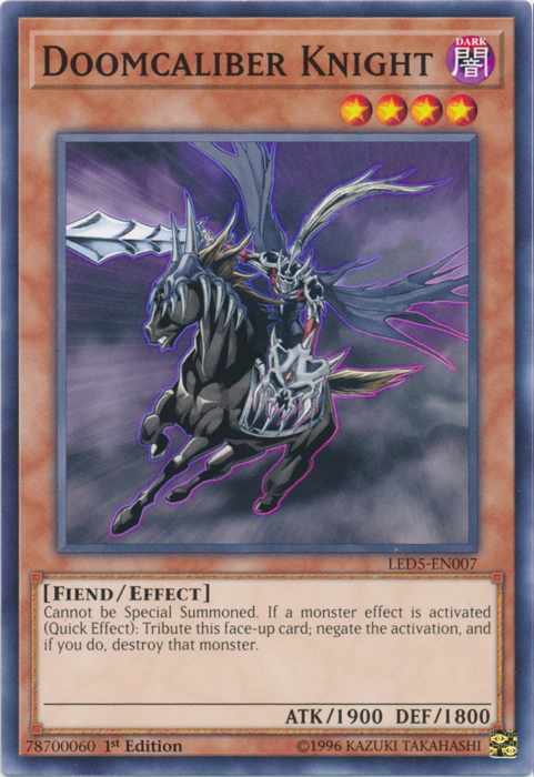 Doomcaliber Knight [LED5-EN007] Common | Jomio and Rueliete's Cards and Comics