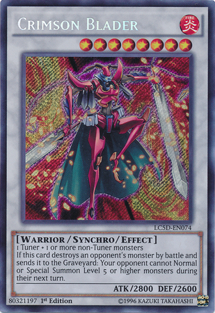 Crimson Blader [LC5D-EN074] Secret Rare | Jomio and Rueliete's Cards and Comics