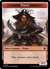 Pirate // Human Soldier Double-Sided Token [Wilds of Eldraine Commander Tokens] | Jomio and Rueliete's Cards and Comics