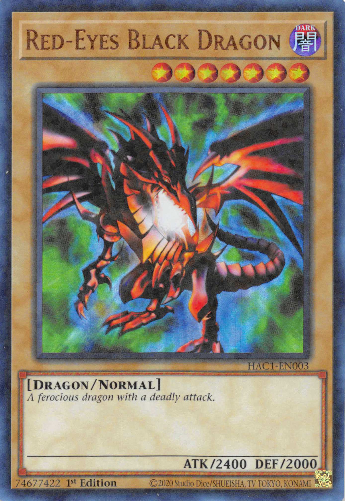 Red-Eyes Black Dragon (Duel Terminal) [HAC1-EN003] Parallel Rare | Jomio and Rueliete's Cards and Comics