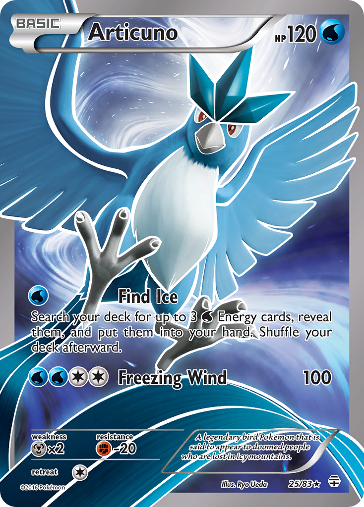 Articuno (25/83) [XY: Generations] | Jomio and Rueliete's Cards and Comics