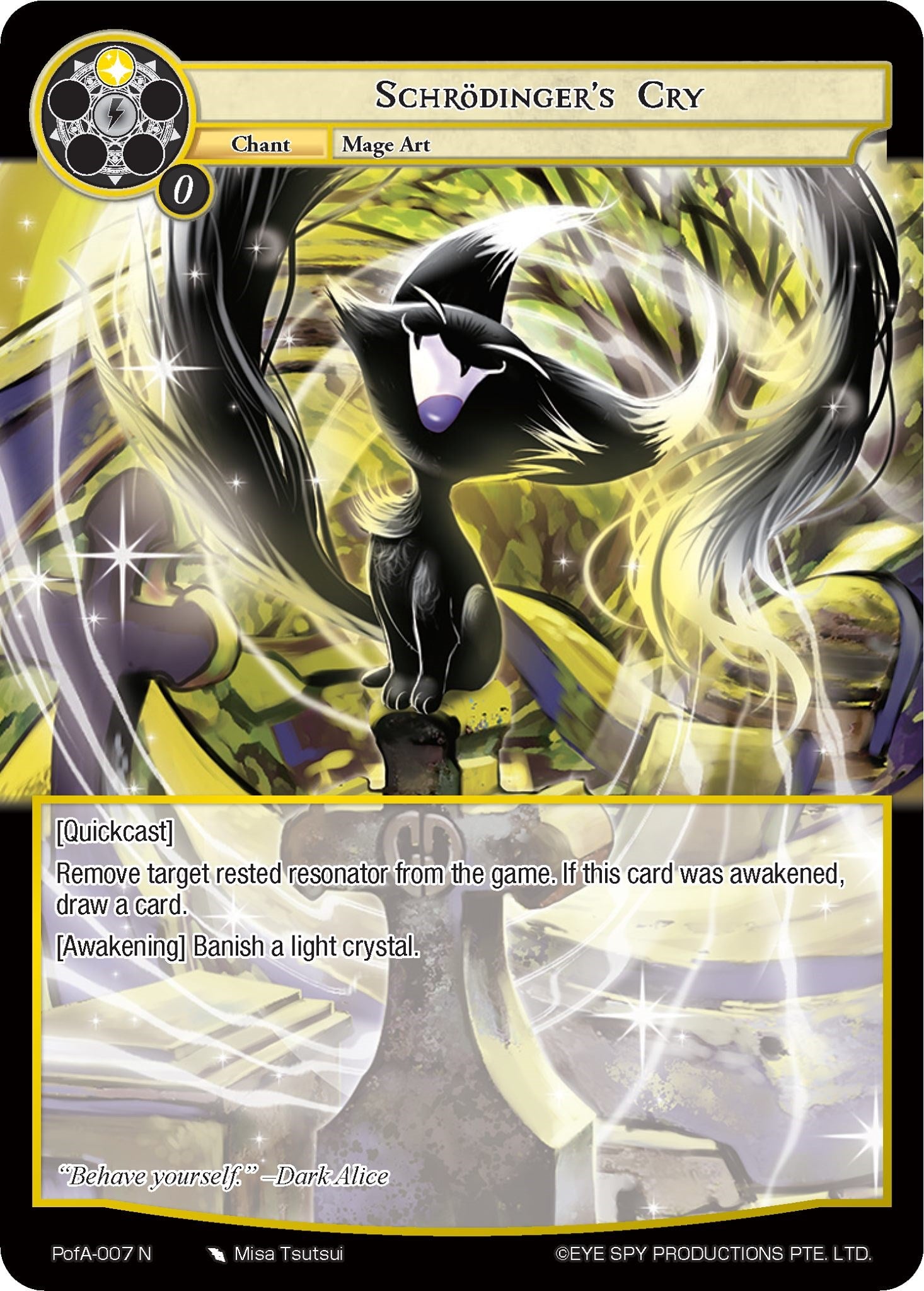 Schrodinger's Cry (PofA-007) [Alice Origin IV: Prologue of Attoractia] | Jomio and Rueliete's Cards and Comics