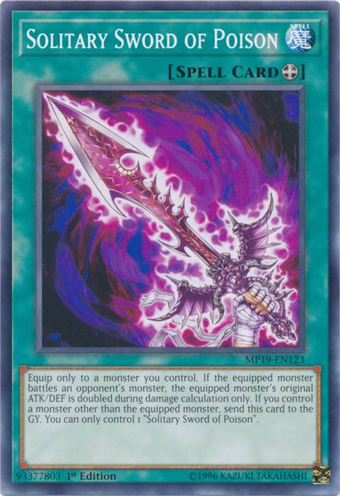 Solitary Sword of Poison [MP19-EN123] Common | Jomio and Rueliete's Cards and Comics