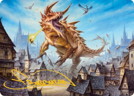 Tarrasque Art Card (Gold-Stamped Signature) [Dungeons & Dragons: Adventures in the Forgotten Realms Art Series] | Jomio and Rueliete's Cards and Comics