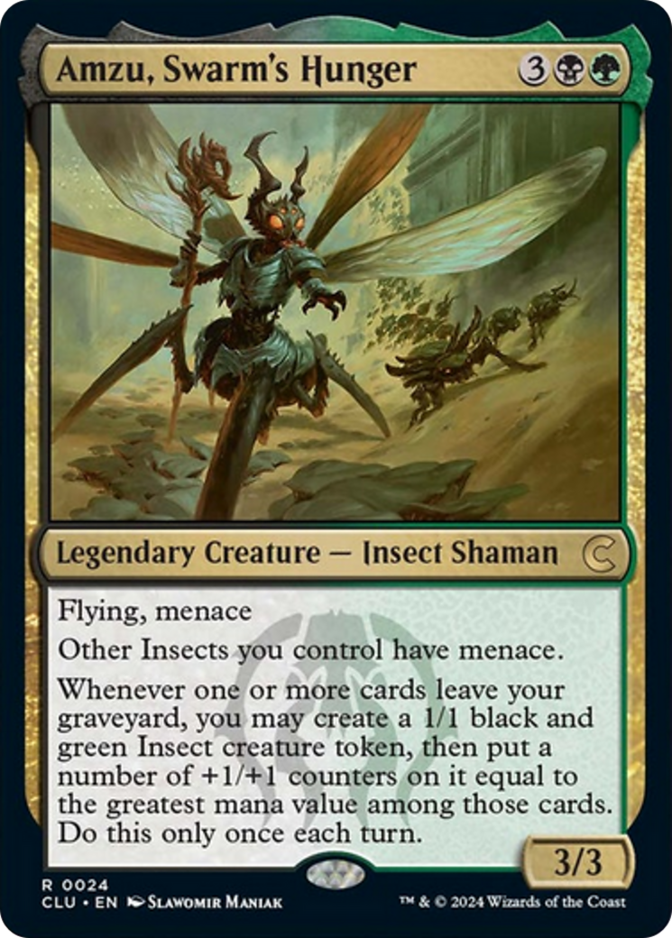 Amzu, Swarm's Hunger [Ravnica: Clue Edition] | Jomio and Rueliete's Cards and Comics