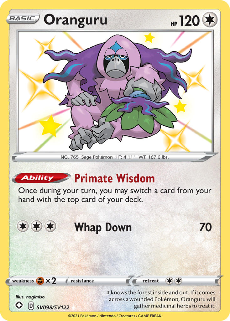 Oranguru (SV098/SV122) [Sword & Shield: Shining Fates] | Jomio and Rueliete's Cards and Comics