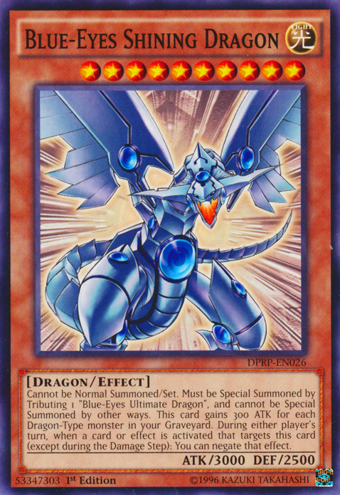 Blue-Eyes Shining Dragon [DPRP-EN026] Common | Jomio and Rueliete's Cards and Comics