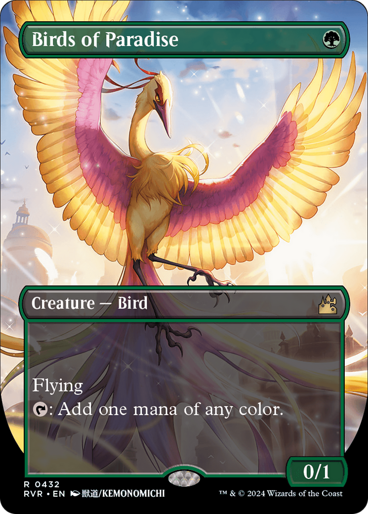 Birds of Paradise (Anime Borderless) [Ravnica Remastered] | Jomio and Rueliete's Cards and Comics