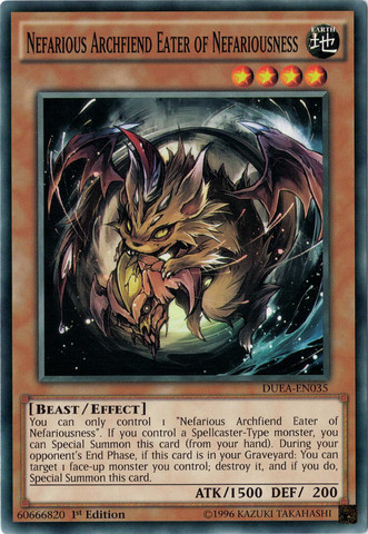 Nefarious Archfiend Eater of Nefariousness [DUEA-EN035] Common | Jomio and Rueliete's Cards and Comics