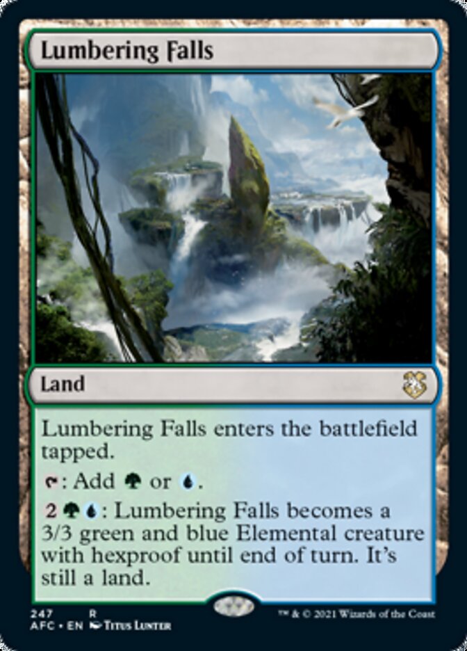 Lumbering Falls [Dungeons & Dragons: Adventures in the Forgotten Realms Commander] | Jomio and Rueliete's Cards and Comics