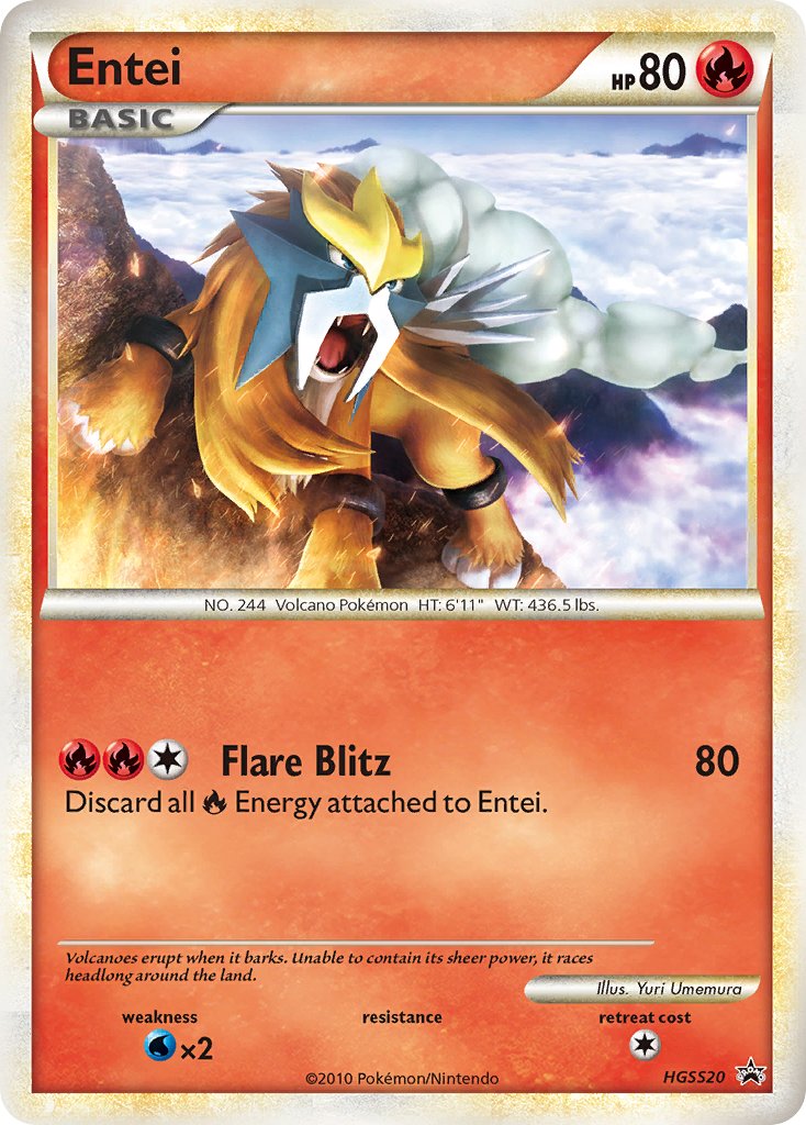 Entei (HGSS20) [HeartGold & SoulSilver: Black Star Promos] | Jomio and Rueliete's Cards and Comics