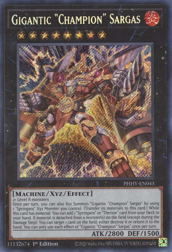 Gigantic "Champion" Sargas [PHHY-EN045] Secret Rare | Jomio and Rueliete's Cards and Comics