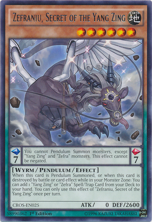 Zefraniu, Secret of the Yang Zing [CROS-EN025] Rare | Jomio and Rueliete's Cards and Comics