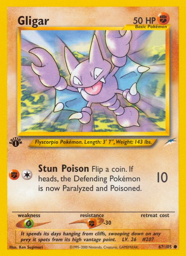 Gligar (67/105) [Neo Destiny 1st Edition] | Jomio and Rueliete's Cards and Comics