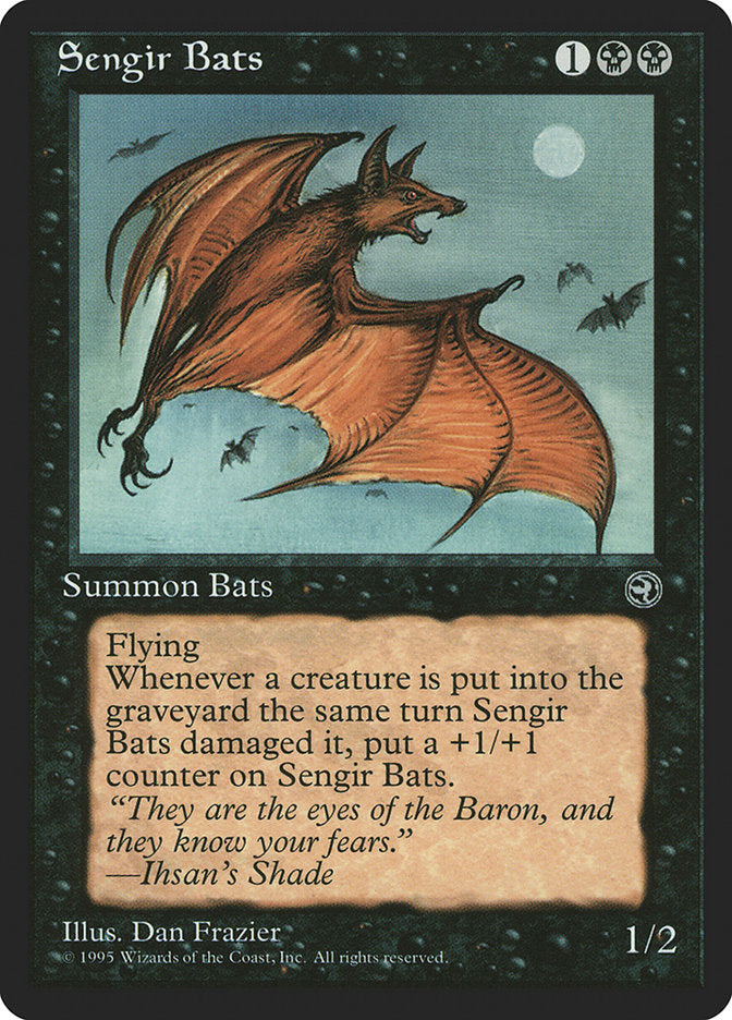 Sengir Bats (Ihsan's Shade Flavor Text) [Homelands] | Jomio and Rueliete's Cards and Comics