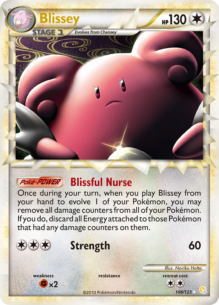 Blissey (106/123) [HeartGold & SoulSilver: Base Set] | Jomio and Rueliete's Cards and Comics