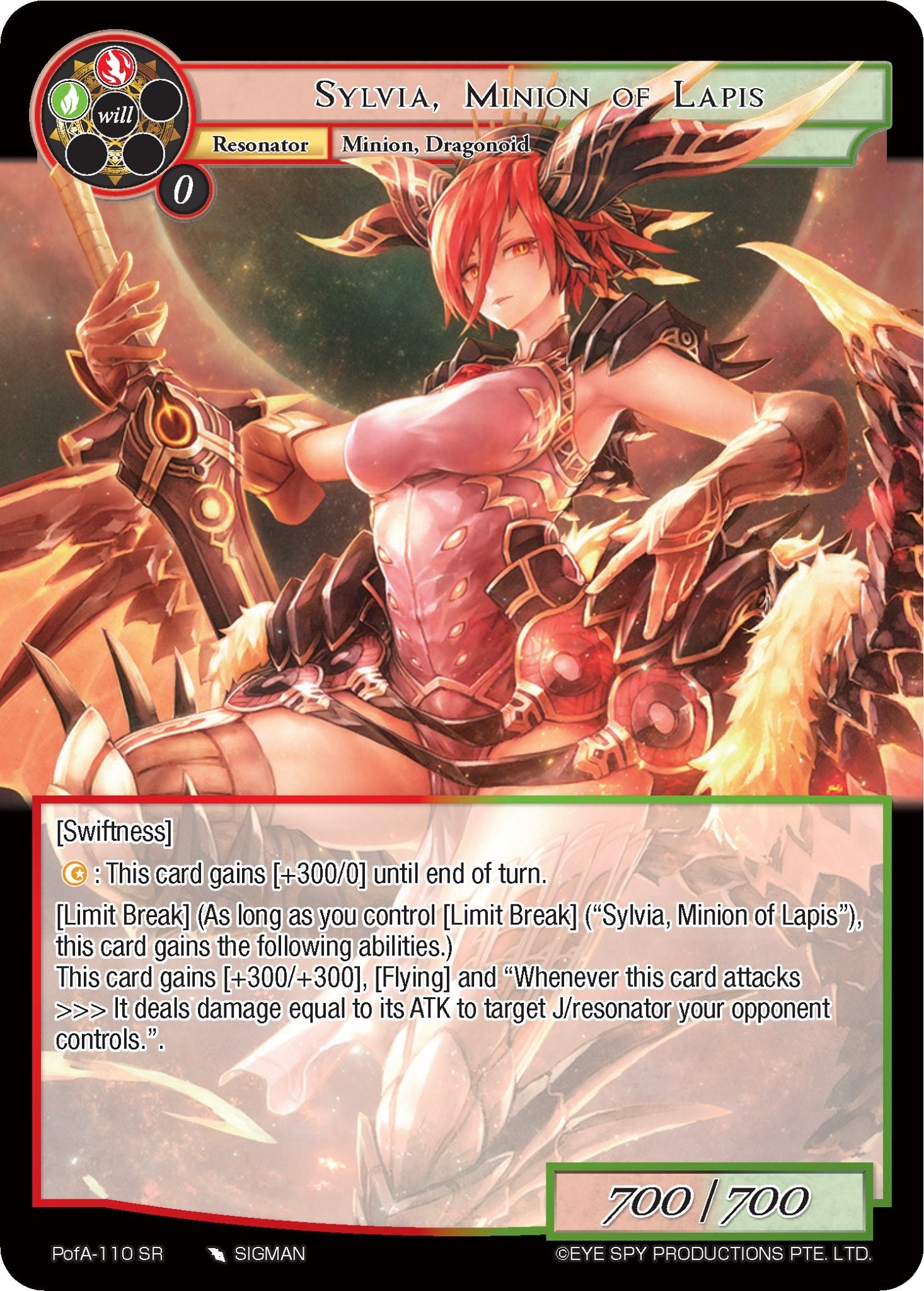Sylvia, Minion of Lapis (PofA-110) [Alice Origin IV: Prologue of Attoractia] | Jomio and Rueliete's Cards and Comics