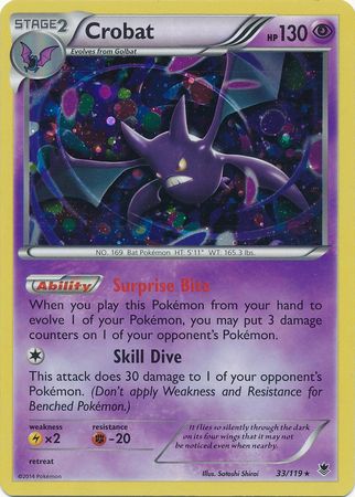 Crobat (33/119) (Cosmos Holo) [XY: Phantom Forces] | Jomio and Rueliete's Cards and Comics
