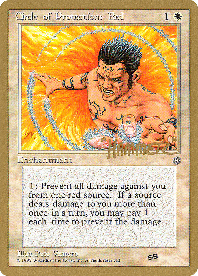 Circle of Protection: Red (Shawn "Hammer" Regnier) (SB) [Pro Tour Collector Set] | Jomio and Rueliete's Cards and Comics