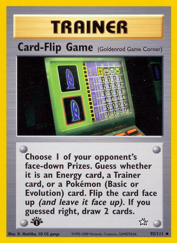 Card-Flip Game (92/111) [Neo Genesis 1st Edition] | Jomio and Rueliete's Cards and Comics