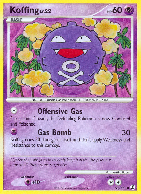 Koffing (68/111) [Platinum: Rising Rivals] | Jomio and Rueliete's Cards and Comics