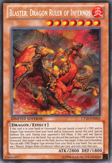 Blaster, Dragon Ruler of Infernos [CT10-EN002] Secret Rare | Jomio and Rueliete's Cards and Comics