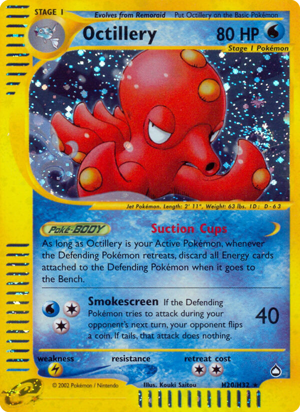 Octillery (H20/H32) [Aquapolis] | Jomio and Rueliete's Cards and Comics