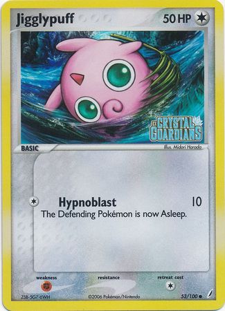 Jigglypuff (53/100) (Stamped) [EX: Crystal Guardians] | Jomio and Rueliete's Cards and Comics